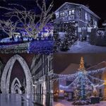 Casa si Gradina - Corpuri si surse de iluminat - Iluminat exterior - Instalatii luminoase exterior - Instalatie Luminoasa Solara, 22m, 200 LED-uri, cu Telecomanda, Alb Cald/Rece, Albastru sau RGB - Multicolor - Infinity.ro