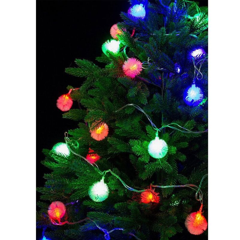 Casa si Gradina - Corpuri si surse de iluminat - Iluminat exterior - Instalatii luminoase exterior - Set 2 Instalatii LED tip Ciulini, 2x4m, 2x20 LED-uri, Lumina Multicolora - Infinity.ro