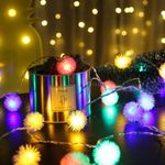 Casa si Gradina - Corpuri si surse de iluminat - Iluminat exterior - Instalatii luminoase exterior - Set 2 Instalatii LED tip Ciulini, 2x4m, 2x20 LED-uri, Lumina Multicolora - Infinity.ro