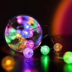 Casa si Gradina - Corpuri si surse de iluminat - Iluminat exterior - Instalatii luminoase exterior - Set 2 Instalatii Decorative LED RGB, 2x5m, cu 2x50 LED-uri in Forma de Mini Becuri - Infinity.ro