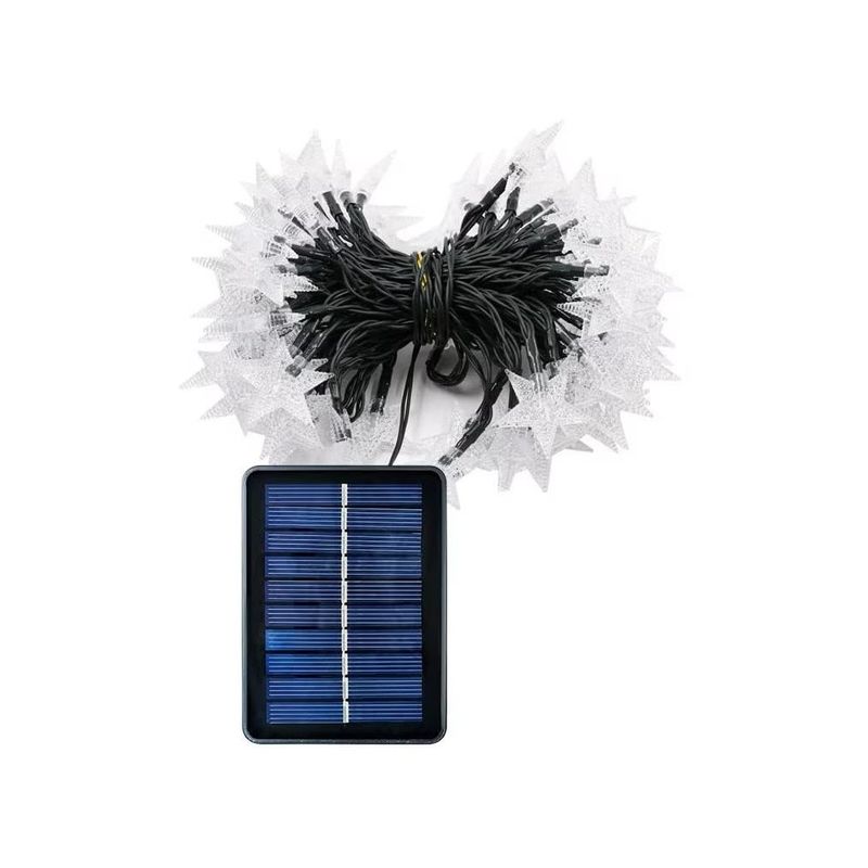 Casa si Gradina - Corpuri si surse de iluminat - Iluminat exterior - Instalatii luminoase exterior - Set 2 Instalatii Solare LED, cu Stele, IP65, 8 Moduri Iluminare, 2x5m, Lumina Multicolora - Infinity.ro