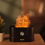 Electronice si Electrocasnice - Climatizare si sisteme de incalzire - Aparate filtrare aer - Umidificatoare - Difuzor Aromaterapie si Umidificator cu Efect Flacara si Ultrasunete, 3 in 1, 180 ml - Infinity.ro