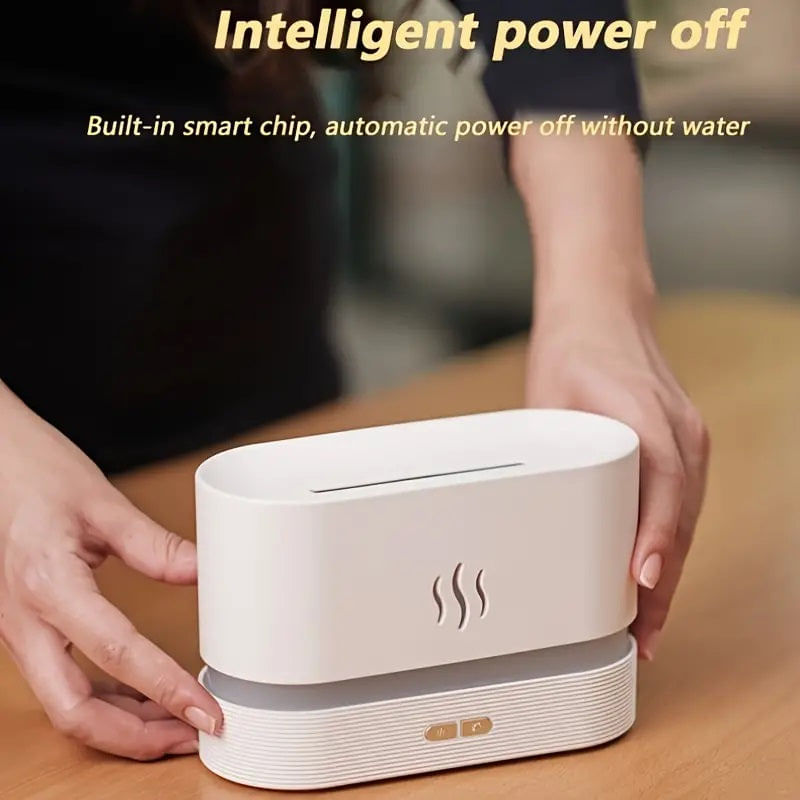 Electronice si Electrocasnice - Climatizare si sisteme de incalzire - Aparate filtrare aer - Umidificatoare - Difuzor Aromaterapie si Umidificator cu Efect Flacara si Ultrasunete, 3 in 1, 180 ml - Infinity.ro