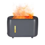Electronice si Electrocasnice - Climatizare si sisteme de incalzire - Aparate filtrare aer - Umidificatoare - Umidificator - Difuzor Aromaterapie, 240ml, aspect de flacari, gri inchis - Gri - Infinity.ro