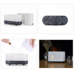 Electronice si Electrocasnice - Climatizare si sisteme de incalzire - Aparate filtrare aer - Umidificatoare - Umidificator - Difuzor Aromaterapie, 240ml, aspect de flacari, gri inchis - Gri - Infinity.ro