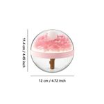 Casa si Gradina - Decoratiuni - Aromaterapie si lumanari - Difuzoare aromaterapie - Umidificator si Difuzor de Parfum, cu Lumina LED, Reincarcabil, Fara Fir, 270ml, 1.5W, 12x11.4cm, Roz-Bej - Infinity.ro