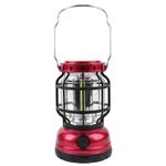 Casa si Gradina - Corpuri si surse de iluminat - Iluminat exterior - Felinare - Felinar solar retro portabil Andowl Q LED1990 - Rosu - Infinity.ro
