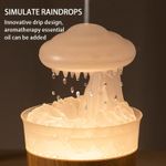 Electronice si Electrocasnice/Climatizare si sisteme de incalzire/Aparate filtrare aer/Umidificatoare - Umidificator in Forma de Norisor cu Picaturi de Ploaie, din Lemn si Plastic, cu Telecomanda, 230 ml - Infinity.ro