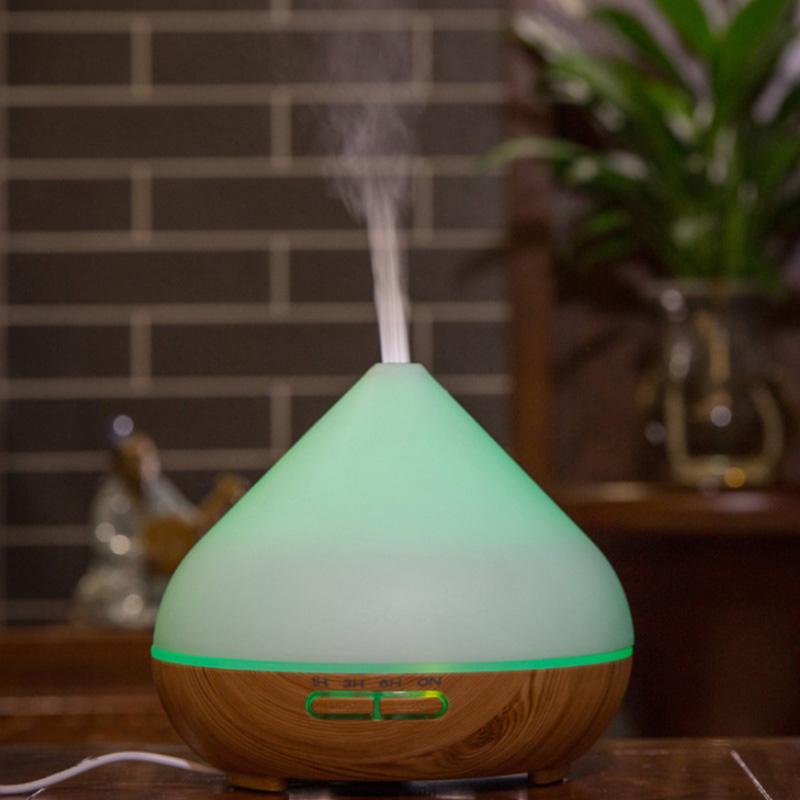 Casa si Gradina - Decoratiuni - Aromaterapie si lumanari - Difuzoare aromaterapie - Umidificator si difuzor de aromateraoie cu uleiuri esentiale si 7 culori LED, de 300ml - Infinity.ro