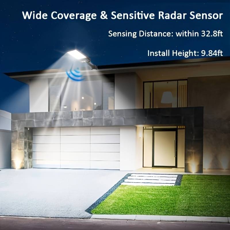 Casa si Gradina - Corpuri si surse de iluminat - Iluminat exterior - Lampi solare - Lampa solara stradala cu panou solar incorporat cu doua fete, cu inductie si telecomanda, 6500K, Negru - 100W - Infinity.ro