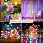 Casa si Gradina - Corpuri si surse de iluminat - Iluminat exterior - Instalatii luminoase exterior - Instalatie Solara, cu Lumina Alba calda/rece si Multicolora, 300 LED-uri, 8 Efecte, 30m - Alb Cald - Infinity.ro