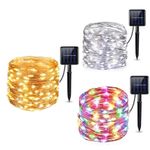 Casa si Gradina - Corpuri si surse de iluminat - Iluminat exterior - Instalatii luminoase exterior - Instalatie Solara, cu Lumina Alba calda/rece si Multicolora, 300 LED-uri, 8 Efecte, 30m - Alb Cald - Infinity.ro