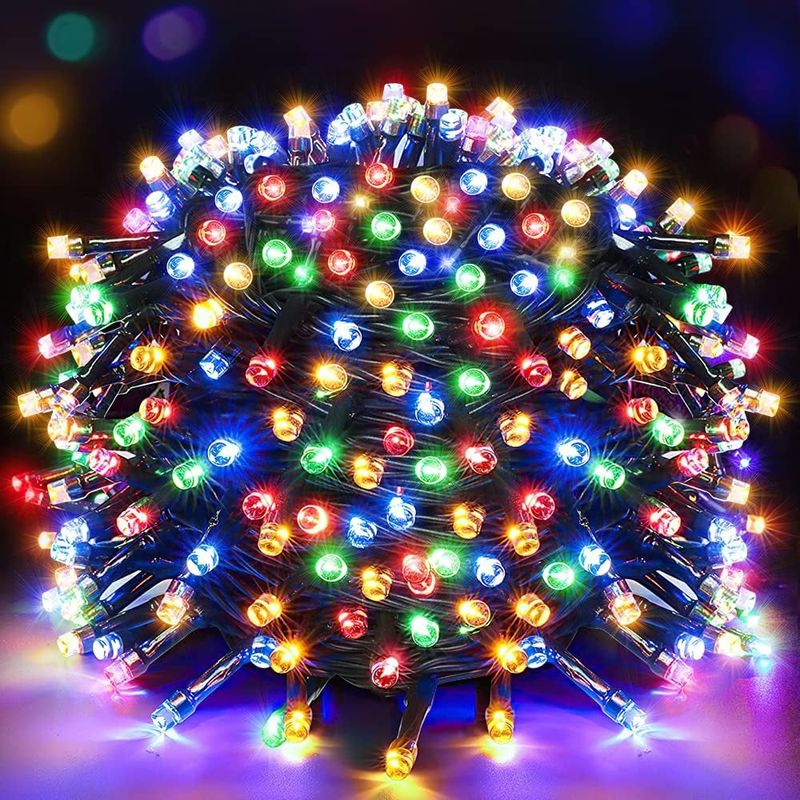 Casa si Gradina - Corpuri si surse de iluminat - Iluminat exterior - Instalatii luminoase exterior - Instalatie Luminoasa Solara, cu 100/300/450/600 LED-uri, IP65, cu Lumina Alba Calda/Rece sau Multicolora - Infinity.ro
