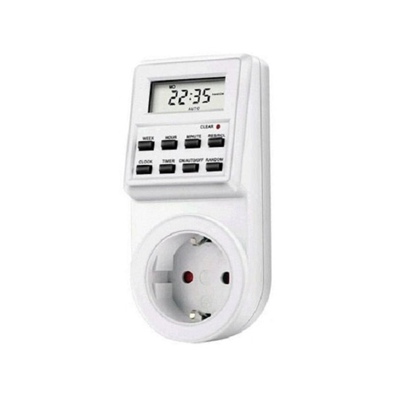 Casa si Gradina - Electrice - Accesorii electrice - Accesorii prize si intrerupatoare - Priza inteligenta cu afisaj LCD, masoara consumul de energie, cu timer si ceas - Infinity.ro