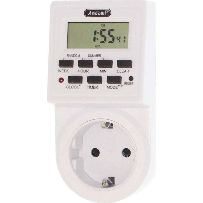 Casa si Gradina - Electrice - Accesorii electrice - Accesorii prize si intrerupatoare - Priza inteligenta cu afisaj LCD, masoara consumul de energie, cu timer si ceas - Infinity.ro