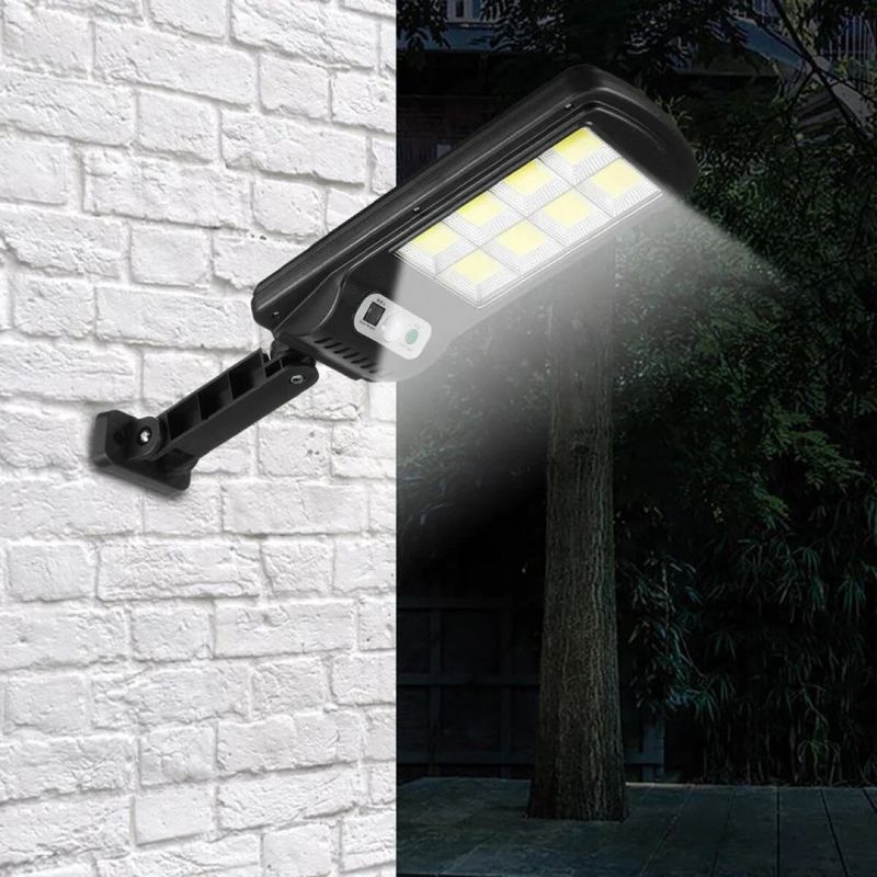 Casa si Gradina - Corpuri si surse de iluminat - Iluminat exterior - Lampi solare - Lampa solara stradala, cu 8 cadre, 160 LED-uri, 30W, pe inductie, senzor miscare, pentru curte, alee - Infinity.ro