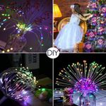 Casa si Gradina - Corpuri si surse de iluminat - Iluminat exterior - Instalatii luminoase exterior - Instalatie cu 5 Artificii Decorative, Lumina Alba Calda/Rece/RGB, 8 Moduri de Iluminare - Infinity.ro