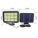 Casa si Gradina - Corpuri si surse de iluminat - Iluminat exterior - Lampi solare - Lampa solara cu panou solar, 40W, 288 LED COB, 12 cadrane, cu 3 moduri de iluminare, telecomandanegru - Infinity.ro