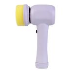 Electronice si Electrocasnice - Ingrijirea locuintei - Accesorii aparate pentru ingrijirea locuintei - Perie electrica multifunctionala, fara fir, cu 4 capete, incarcare USB, suport, alb-lila - Purple - Infinity.ro