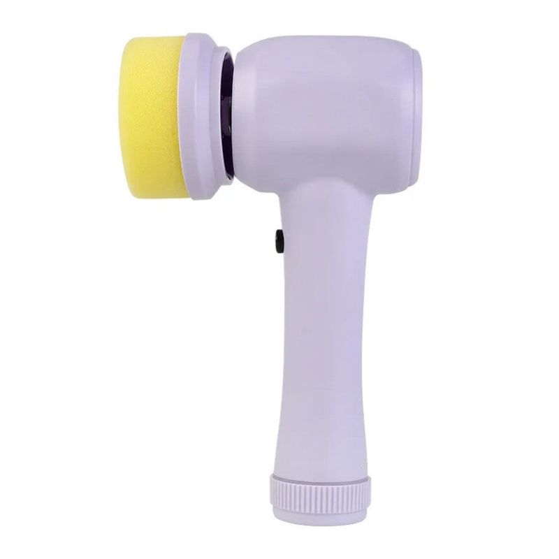 Electronice si Electrocasnice - Ingrijirea locuintei - Accesorii aparate pentru ingrijirea locuintei - Perie electrica multifunctionala, fara fir, cu 4 capete, incarcare USB, suport, alb-lila - Purple - Infinity.ro