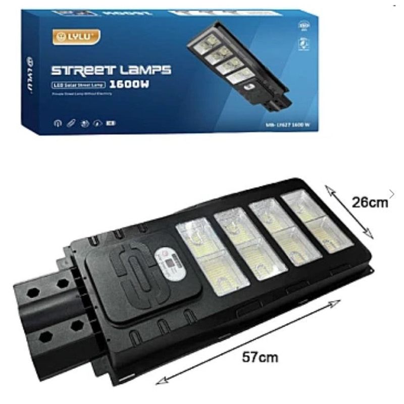 Casa si Gradina - Corpuri si surse de iluminat - Iluminat exterior - Lampi solare - Lampa solara stradala 1600W MB LY627 cu 8 casete - Infinity.ro