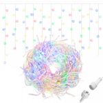 Casa si Gradina - Corpuri si surse de iluminat - Iluminat exterior - Instalatii luminoase exterior - Instalatie Luminoasa cu Franjuri Inegali, Alb Cald, Rece si Multicolora, 320/640 LED-uri, 15m/25m - 25m-640LED - Infinity.ro