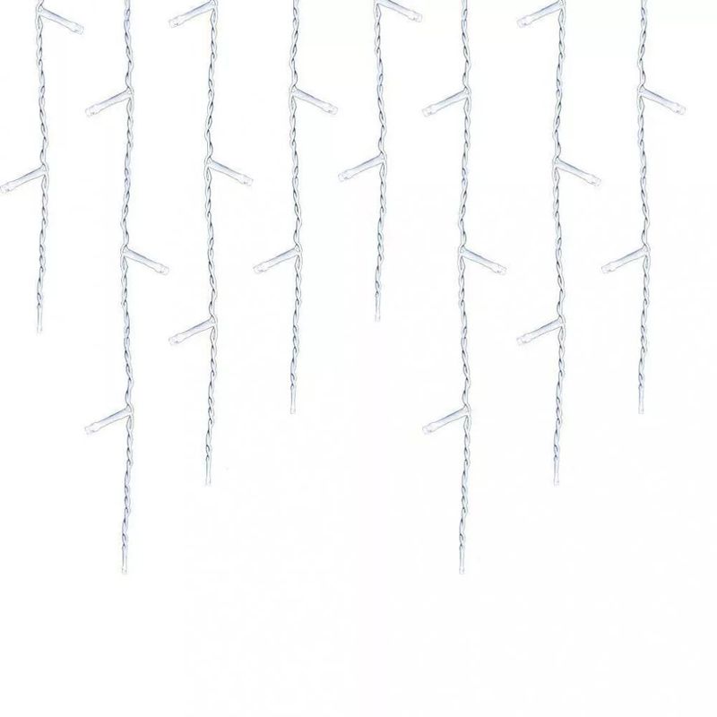 Casa si Gradina - Corpuri si surse de iluminat - Iluminat exterior - Instalatii luminoase exterior - Instalatie Luminoasa cu Franjuri Inegali, Alb Cald, Rece si Multicolora, 320/640 LED-uri, 15m/25m - 25m-640LED - Infinity.ro