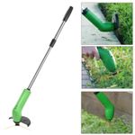 Casa si Gradina/Gradinarit si plante/Utilaje gradina/Masini de tuns iarba - Mini masina de tuns iarba 9V, fara fir, maner telescopic, 40x10x6.6cm, argintiu-verde - Infinity.ro