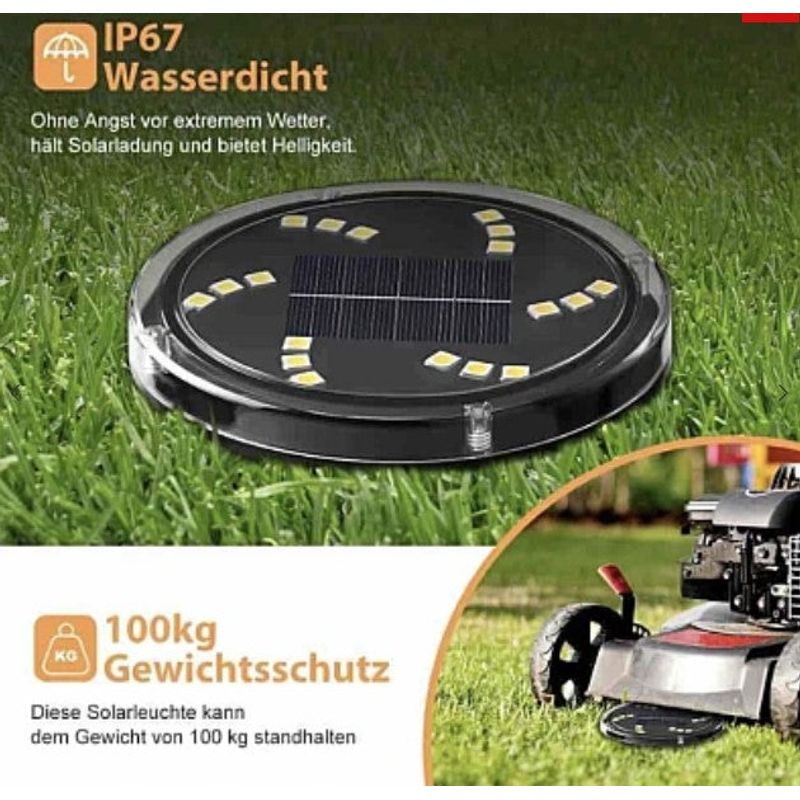 Casa si Gradina - Corpuri si surse de iluminat - Iluminat exterior - Lampi solare - Lampa solara de podea A117 T18 Led rotunda pentru gradina sau terasa - Infinity.ro