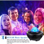 Casa si Gradina - Corpuri si surse de iluminat - Veioze si lampi - Lampadare - Lampa - Proiector inteligent cu lumina rotativa de noapte, boxa Bluetooth incorporata si telecomanda - Infinity.ro