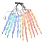 Casa si Gradina - Corpuri si surse de iluminat - Iluminat exterior - Instalatii luminoase exterior - Instalatie lumioasa LED, cu 8 Turturi, Alb Cald, Alb Rece, Albastru si Multicolor, 3m - Multicolor - Infinity.ro