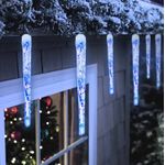 Casa si Gradina - Corpuri si surse de iluminat - Iluminat exterior - Instalatii luminoase exterior - Instalatie lumioasa LED, cu 8 Turturi, Alb Cald, Alb Rece, Albastru si Multicolor, 3m - Multicolor - Infinity.ro