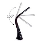 Casa si Gradina - Corpuri si surse de iluminat - Veioze si lampi - Lampadare - Lampa LED de birou, brat flexibil, cu ceas, alarma si calendar, 5W, A++, negru - Infinity.ro