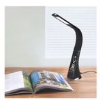 Casa si Gradina - Corpuri si surse de iluminat - Veioze si lampi - Lampadare - Lampa LED de birou, brat flexibil, cu ceas, alarma si calendar, 5W, A++, negru - Infinity.ro