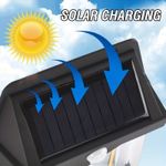 Casa si Gradina - Corpuri si surse de iluminat - Iluminat exterior - Lampi solare - Set 3 x Lampi solare duble pentru perete, 2W, 1200LM, protectie intemperii IP65, pentru casa sau gradina, negru - Infinity.ro