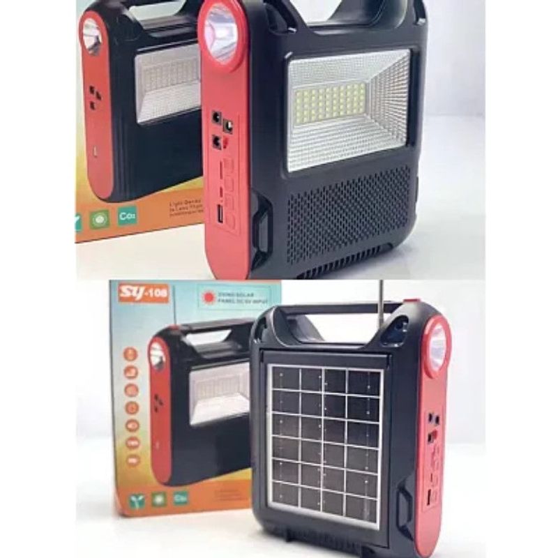 Casa si Gradina - Corpuri si surse de iluminat - Iluminat exterior - Lanterne - Lanterna camping SY-108 cu incarcare solara, tip lanterna, cu maner - Infinity.ro