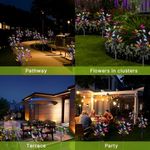 Casa si Gradina - Corpuri si surse de iluminat - Iluminat exterior - Lampi solare - Lampa Solara cu Fluturi Multicolori pentru Gradina sau Terasa, IP65, cu Senzor de Lumina, 65cm Inaltime - Infinity.ro