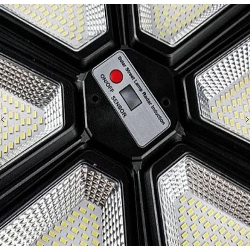 Casa si Gradina - Corpuri si surse de iluminat - Iluminat exterior - Lampi solare - Lampa solara stradala 990 LED putere 1000W cu telecomanda ROTUNDA - Infinity.ro