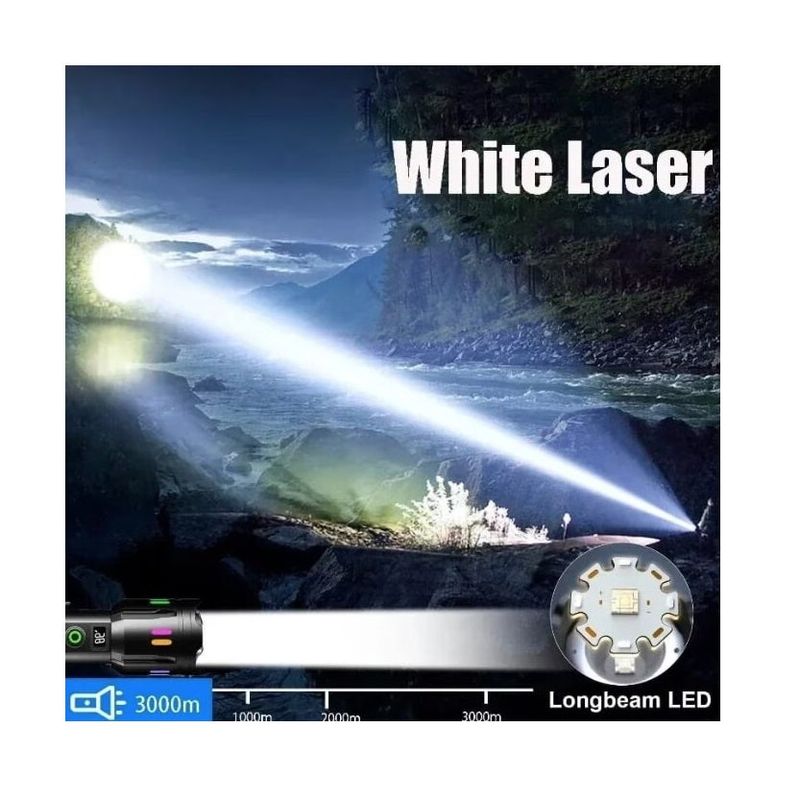 Casa si Gradina - Corpuri si surse de iluminat - Iluminat exterior - Lanterne - Lanterna tactica 6500lm, 26650mah baterie, incarcare USB Type-C, Zoom, negru - Infinity.ro