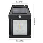 Casa si Gradina - Corpuri si surse de iluminat - Iluminat exterior - Lampi solare - Set 5 x Lampi Solare de Perete 2W, 600LM, rezistenta la apa IP65, pentru gradina sau casa, negru - Infinity.ro