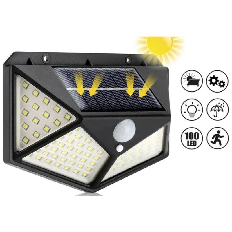 Casa si Gradina - Corpuri si surse de iluminat - Iluminat exterior - Lampi solare - Set 3 Lampi ULTRA 100 LED Solare cu senzor de miscare si lumina 3 moduri ILUMINARE - Infinity.ro