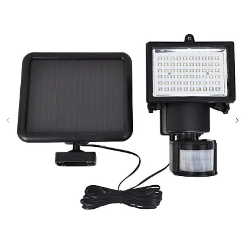 Casa si Gradina - Corpuri si surse de iluminat - Iluminat exterior - Lampi solare - Lampa LED cu panou solar, 60 LED, senzor de miscare, 15W - Infinity.ro