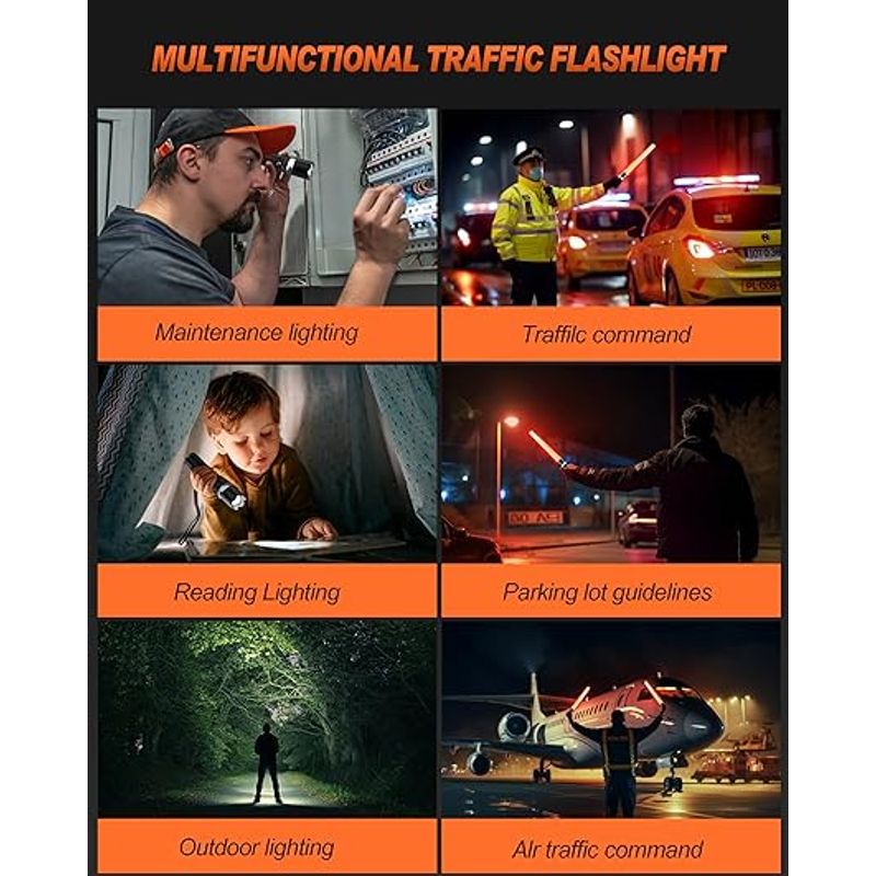 Casa si Gradina - Corpuri si surse de iluminat - Iluminat exterior - Lanterne - Lanterna LED 2 in 1, Carcasa Metalica si Tub de Semalizare, 1800LM - Infinity.ro