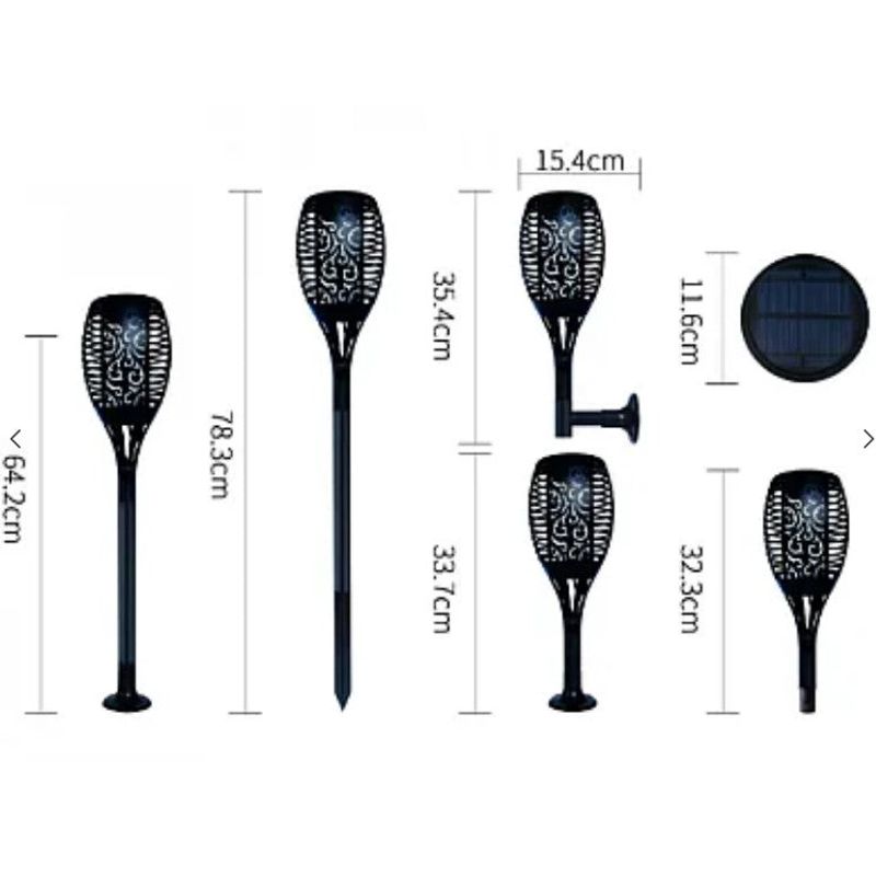 Casa si Gradina - Corpuri si surse de iluminat - Iluminat exterior - Lampi solare - Lampa solara cu efect de flacara pentru gradina sau terasa, inaltime 78cm - Infinity.ro