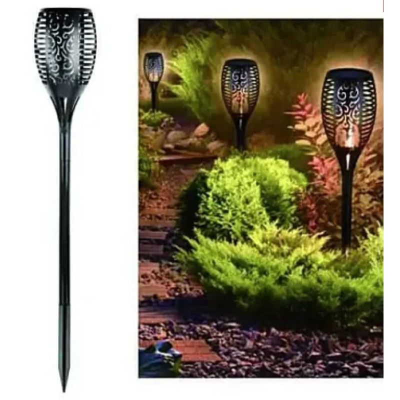 Casa si Gradina - Corpuri si surse de iluminat - Iluminat exterior - Lampi solare - Lampa solara cu efect de flacara pentru gradina sau terasa, inaltime 78cm - Infinity.ro