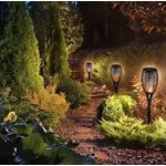 Casa si Gradina - Corpuri si surse de iluminat - Iluminat exterior - Lampi solare - Lampa solara cu efect de flacara pentru gradina sau terasa, inaltime 78cm - Infinity.ro