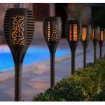 Casa si Gradina - Corpuri si surse de iluminat - Iluminat exterior - Lampi solare - Lampa solara cu efect de flacara pentru gradina sau terasa, inaltime 78cm - Infinity.ro