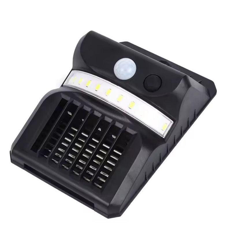 Casa si Gradina - Corpuri si surse de iluminat - Iluminat exterior - Lampi solare - Lampa solara de perete 2 in 1, cu sistem anti tantari, model W792, lumina alba si violet, cu inductie, negru - Infinity.ro