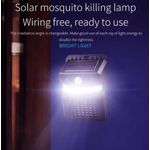 Casa si Gradina - Corpuri si surse de iluminat - Iluminat exterior - Lampi solare - Lampa solara de perete 2 in 1, cu sistem anti tantari, model W792, lumina alba si violet, cu inductie, negru - Infinity.ro