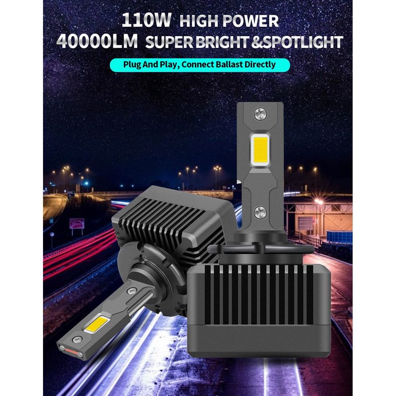 Casa si Gradina - Corpuri si surse de iluminat - Becuri si tuburi neon - Becuri - Set 2 becuri auto D1S Led 35W, 10000 LM, 6500K pentru VW, BMW, Audi - Infinity.ro